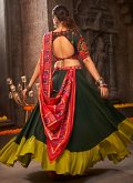 Green Designer Lehenga Choli in Rayon with Embroidered - 2