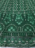 Green Faux Georgette Embroidered Lehenga Choli - 2