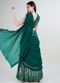 Green Georgette Embroidered Classic Designer Saree for Ceremonial - 1