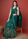 Green Georgette Embroidered Classic Designer Saree for Ceremonial - 2