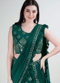 Green Georgette Embroidered Classic Designer Saree for Ceremonial - 3