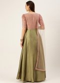 Green Georgette Embroidered Salwar Suit for Festival - 1
