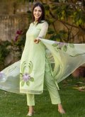 Green Georgette Printed Designer Salwar Kameez for Ceremonial - 2