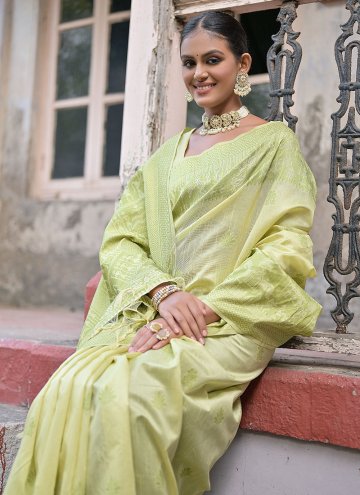 Green Handloom Silk Woven Classic Designer Saree for Ceremonial