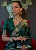 Green Handloom Silk Woven Designer Saree - 1