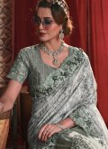 Green Imported Embroidered Designer Saree - 3