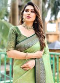 Green Kanjivaram Silk Woven Classic Designer Saree for Ceremonial - 2