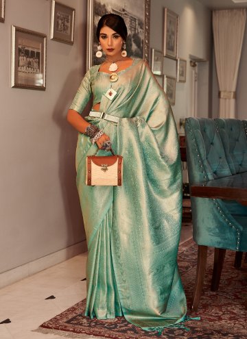 Green Kanjivaram Silk Woven Designer Saree
