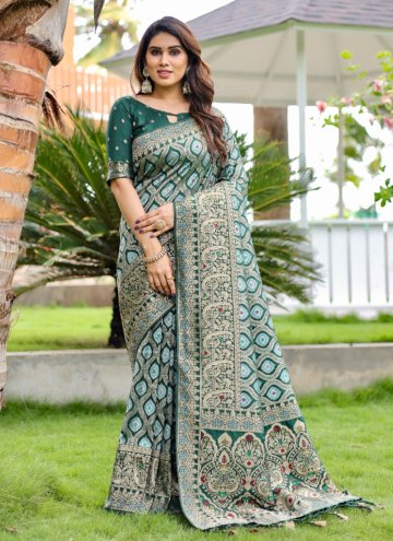 Green Kanjivaram Silk Woven Designer Saree