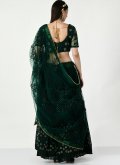 Green Net Embroidered Designer Lehenga Choli for Ceremonial - 1