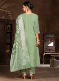 Green Organza Embroidered Trendy Salwar Suit for Ceremonial - 2