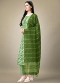 Green Pant Style Suit in Rayon with Embroidered - 2