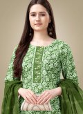Green Pant Style Suit in Rayon with Embroidered - 3