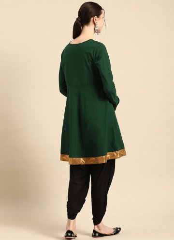 Green Party Wear Kurti in Rayon with Embroidered