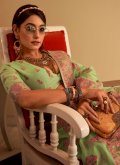 Green Pashmina Woven Designer Saree for Ceremonial - 1