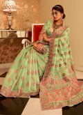 Green Pashmina Woven Designer Saree for Ceremonial - 2