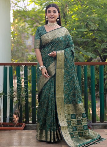 Green Patola Silk Woven Designer Saree