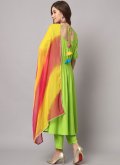 Green Rayon Plain Work Salwar Suit for Engagement - 2