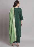 Green Salwar Suit in Cotton  with Embroidered - 1