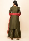 Green Silk Blend Hand Work Designer Salwar Kameez - 2