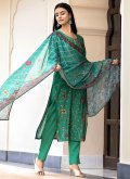 Green Silk Embroidered Salwar Suit - 2