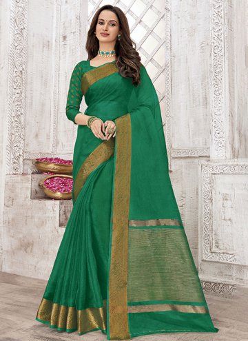 Green Silk Woven Casual Saree for Casual