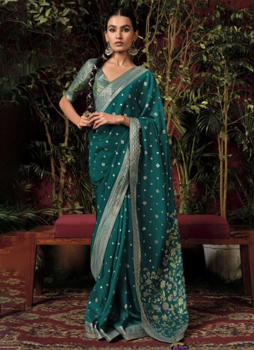 Green Silk Woven Classic Designer Saree