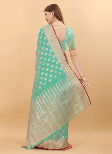 Green Silk Woven Classic Designer Saree for Festival
