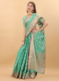 Green Silk Woven Classic Designer Saree for Festival - 2