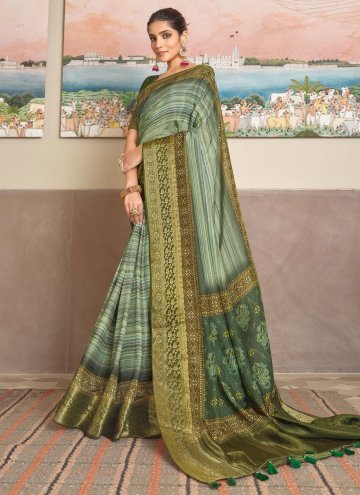 Green Silk Woven Designer Saree