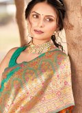 Green Silk Woven Designer Saree - 2