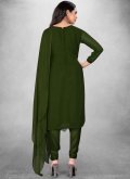 Green Trendy Salwar Kameez in Georgette with Embroidered - 2
