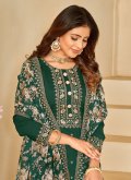 Green Trendy Salwar Suit in Silk with Embroidered - 1