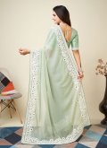 Green Trendy Saree in Georgette with Embroidered - 2