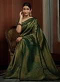 Green Trendy Saree in Kanjivaram Silk with Woven - 2