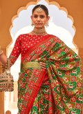 Green Tussar Silk Woven Designer Saree - 1