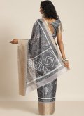 Grey Designer Saree in Silk Blend with Woven - 2