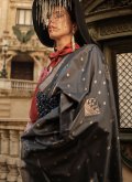 Grey Handloom Silk Woven Designer Saree for Ceremonial - 1