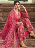 Hot Pink color Cotton  Trendy Salwar Kameez with Printed - 2