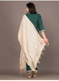 Jacquard Work Cotton  Green Designer Salwar Kameez - 2