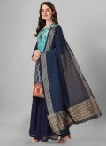Jacquard Work Silk Multi Colour Salwar Suit - 2