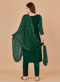 Lace Jacquard Green Salwar Suit - 1