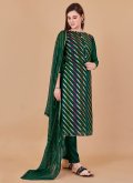 Lace Jacquard Green Salwar Suit - 2