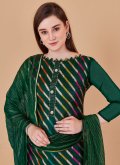 Lace Jacquard Green Salwar Suit - 3