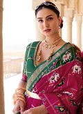 Magenta Patola Silk Woven Designer Saree - 1