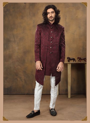 Maroon color Fancy work Imported Indo Western
