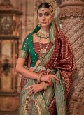 Maroon Jacquard Silk Stone Work Trendy Saree for Ceremonial - 1
