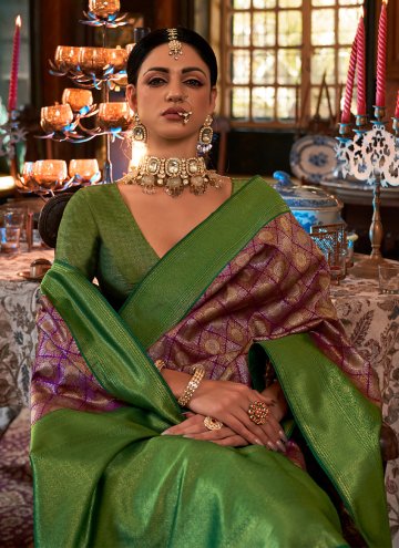 Maroon Kanjivaram Silk Woven Classic Designer Saree for Ceremonial