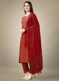 Maroon Salwar Suit in Rayon with Embroidered - 2