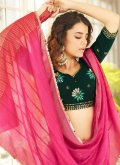 Mauve A Line Lehenga Choli in Georgette with Sequins Work - 2